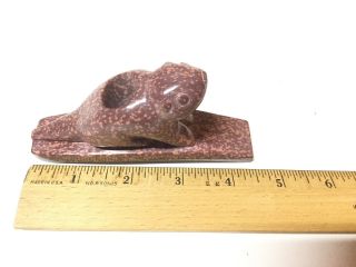 Native American Hand Carved Stone Effigy Pipe By Cherokee General Grant Signed 4