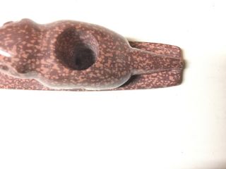 Native American Hand Carved Stone Effigy Pipe By Cherokee General Grant Signed 6