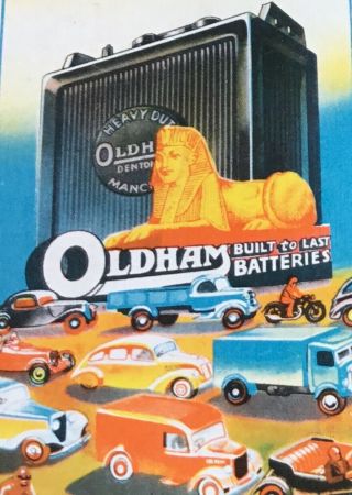 Tax Wrapped Vintage Oldham Batteries Advertising Playing Cards Sphinx Car