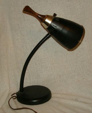 Vintage Retro Mcm Bullet Atomic Mid Century Modern Danish Cone Desk Lamp