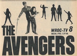 1972 Wroc Tv Ad The Avengers Patrick Macnee Diana Rigg Rochester,  York
