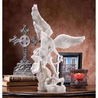 Saint Michael The Archangel Defeating Satan Statue Bonded Marble Guido Reni