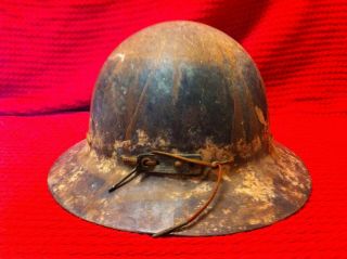 Vintage MSA 50 ' s or 60’s Coal Miner ' s Hard Hat Helmet Brown Bakelite with Liner 3