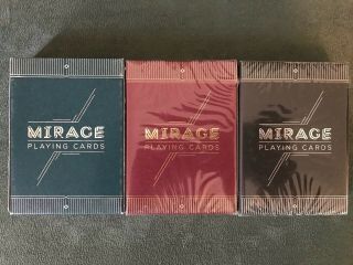 3 Rare Decks Of Mirage Playing Cards By Patrick Kun 1 Dusk,  Dawn & 1 Eclipse