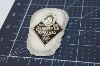 Anchorage Alaska Fur Rendezvous Rondy Pin 2010 75th Anniversary Carved Antler 2
