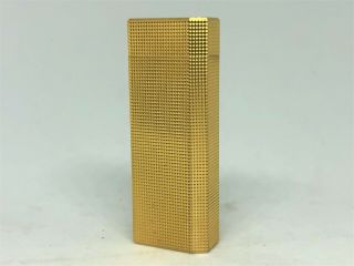 Auth Cartier K18 Gold - Plated Diamond - Cut Pattern Pentagon 5 - Sided Lighter 88542