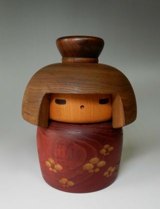 16.  5cm 6.  5 " 820g Yamanaka Sanpei Japanese Vintage Kokeshi Wooden Doll