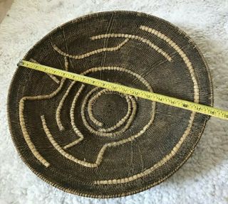 Antique Vintage African Makenge Root Zambia Wedding Basket With Repairs