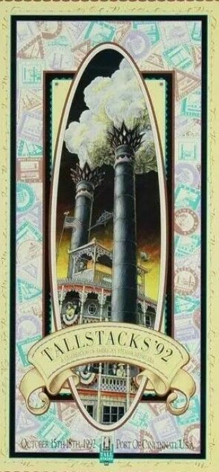 Vintage Tall Stacks 1992 Official Poster Cincinnati Ohio Steamboat Riverboat