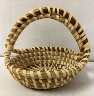 Small Sweetgrass Basket Handmade South Carolina Gullah Artisan 6 
