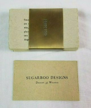 Sugarboo Designs Good Advice Cards (50) Brass Holder Quotes Paper Collectibles