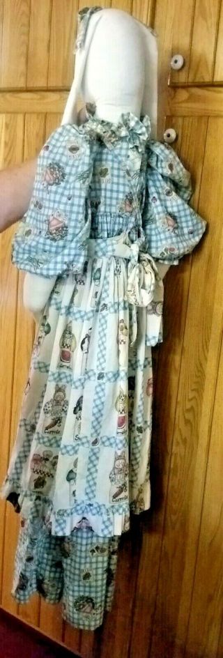 Vintage Vacuum Cleaner Sweeper Cover Primitive Country Kitchen BUNNY w/ Apron 6