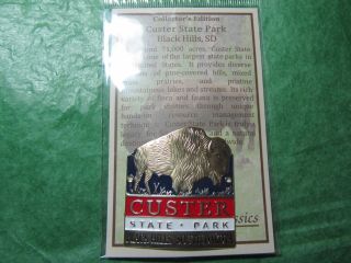 Custer State Park Buffalo Black Hills South Dakota Hiking Medallion Souvenir - H12