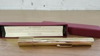 Vintage The Companion Pen - Sized Brass Kaleidoscope By Van Cort Instruments