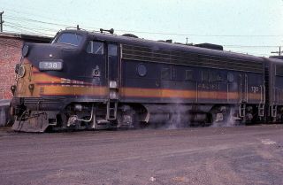 Burlington Northern Bn Np F7a 738 Roster @ Pasco Wash In 1976 Slide