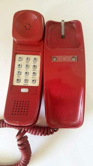 VINTAGE WESTERN ELECTRIC TRIMLINE PUSH - BUTTON RED PHONE (PHONE) 3