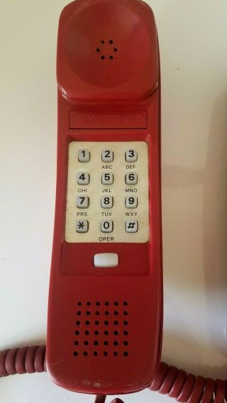 VINTAGE WESTERN ELECTRIC TRIMLINE PUSH - BUTTON RED PHONE (PHONE) 5