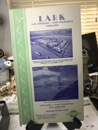 Southern Pacific Railroad Lark Pullman Menu Dining Car Related