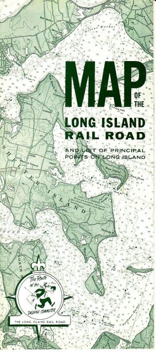 Map Of The Long Island Rail Road Lirr Nyc Li Rr Vtg Brochure 1960s Dashing Dan