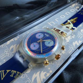 Swiss Made Swatch Chronograph Quartz Men Watch/w Box