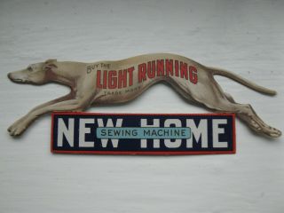 Vintage Advertising Trade Card - Home Sewing Machine Greyhound