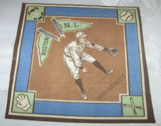 Antique 1914 Baseball Tobacco Felt Blanket Rabbit Maranville