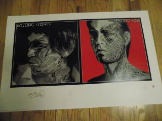 Rolling Stones Tattoo You Facsimile Signed Lithograph Print - Limited Edition