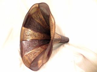 Antique Handmade Gramophone Phonograph Horn Loudspeaker