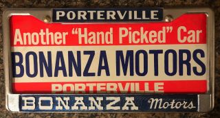 Bonanza Motors Porterville,  Ca Dealership License Plate Frame