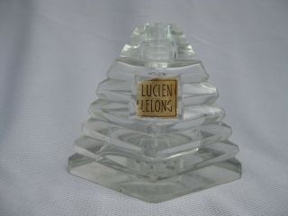 Vintage 1930s Lucien Lelong Opening Night French Crystal Perfume Bottle Pyramid