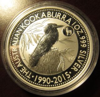 2015 Australian Kookaburra W/ Goat Privy 1 Troy Oz.  999 Silver Coin Australia