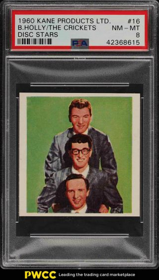 1960 Kane Products Disc Stars Buddy Holly The Crickets 16 Psa 8 Nm - Mt (pwcc)
