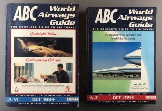 Abc World Airways Guide October 1994 Timetable Seat Maps Qantas Virgin Cathay Ba