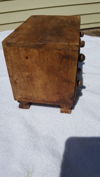 ANTIQUE WOODEN SMALL SIX DRAWER SPICE CABINET 8 