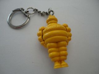 Vintage Yellow Dexterity Puzzle Michelin Bibendum Keychain Keyring