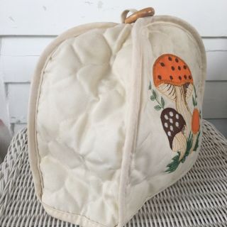 Vintage Merry Mushroom Quilted Toaster Cover Retro 70s Kitchen 4