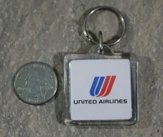 United Airlines Vintage Logo Plastic Keychain Key Ring 32782 2