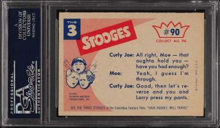 1959 Fleer The 3 Stooges SETBREAK What ' s Wrong 90 PSA 9 (PWCC) 2
