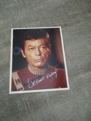 Deforest Kelley Autograph Signature 8x10 Star Trek Tos