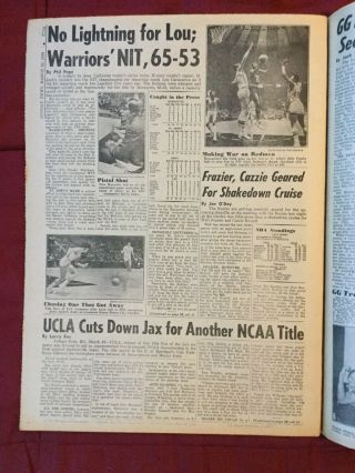 Marquette Champs - NCAA College Basketball - 1970 York Daily News Newspaper 2