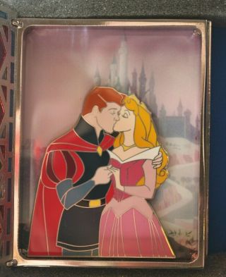 Le Jumbo Disney Pin Stained Glass Storybook Sleeping Beauty Aurora Prince Philip