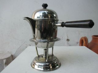 True Vintage In Brass Chromed With Stand & Burner Rare Coffee Maker
