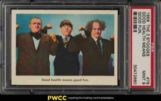 1959 Fleer The 3 Stooges Setbreak Good Health Means Good Fun 78 Psa 9 Mt (pwcc)