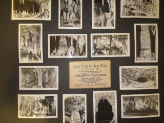 Kodak Prints For Your Album,  14 Snapshots,  Carlsbad Caverns,  Vintage 1940 