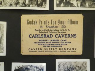 Kodak Prints for Your Album,  14 Snapshots,  Carlsbad Caverns,  Vintage 1940 ' s 2