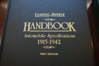 Lester - Steele Handbook: Automobile Specifications 1915 - 1942