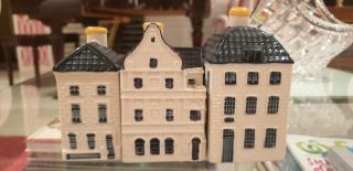 Klm Bols Delft Miniature Porcelain Dutch Houses 11 In Set Collectables