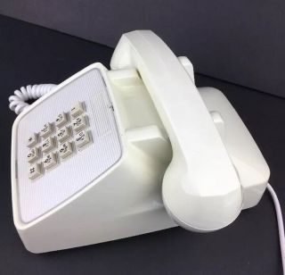 Vtg Desk Telephone Push Button Tan GTE Push Button 1976 Automatic Electric MI316 2