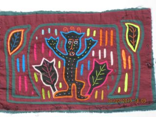 Kuna Native Hand - Stitch Mola San Blas Panama Dance King E.  718