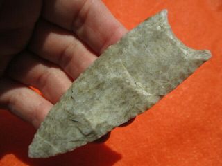 Authentic Huge 3 5/8 " Fluted Paleo Clovis Arrowhead Found In Kentucky